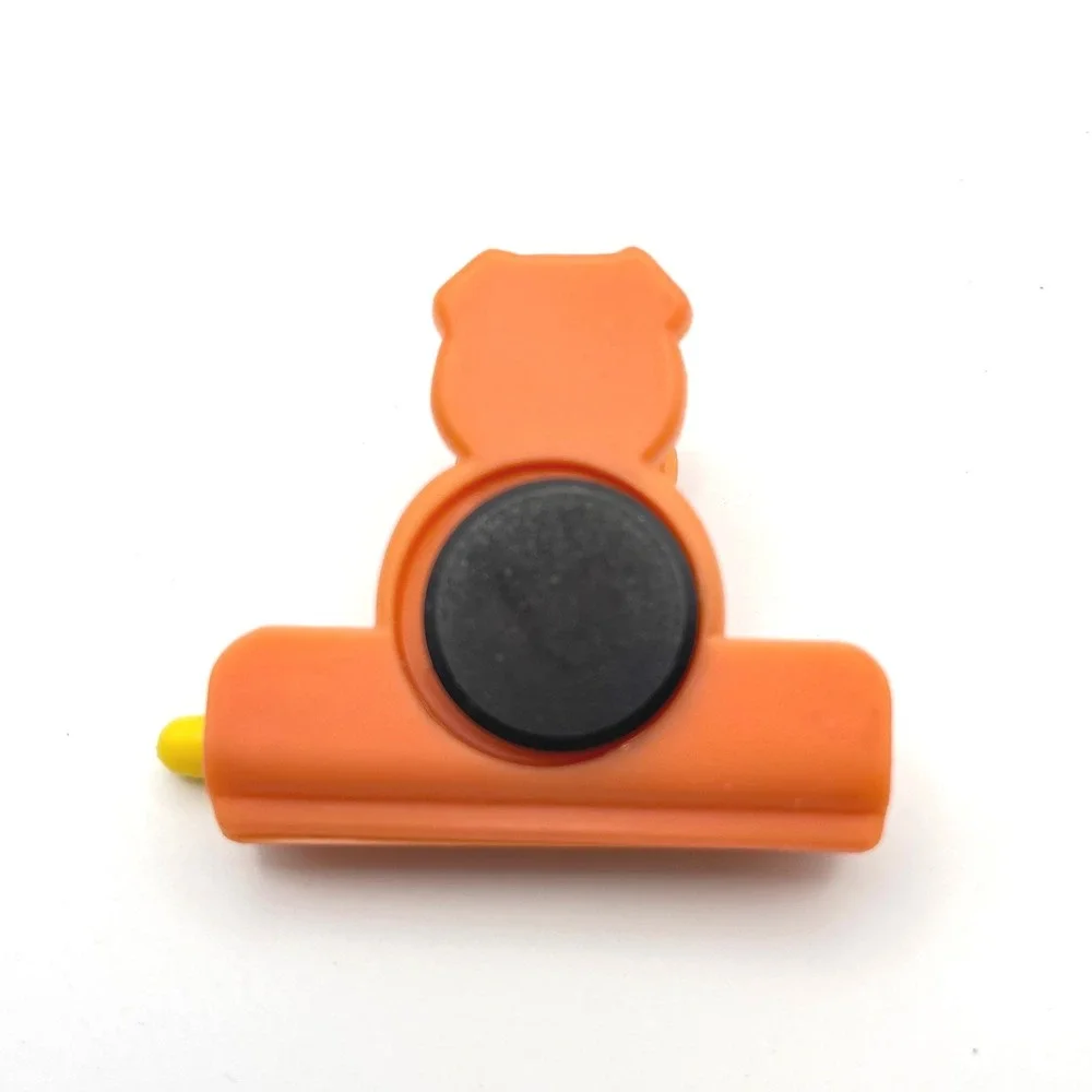 Vintage Orange Pig Clip Magnet‎ with Blue Yellow Pen Holder Desk Accessory